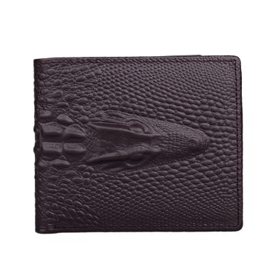 China Best Selling Genuine Leather Wallet Waterproof For Men's Crocodile Pattern Fashion Man Purse Forever Young Bag for sale