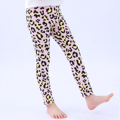 China Custom Soft Stripe Pants Springs Autumn Girls Print Kids Leggings Cotton Trousers for sale