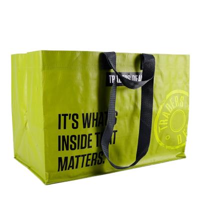 China Heavy Duty Wholesale Promotional Laminated PP Woven Shopping Tote Bags Netting for sale