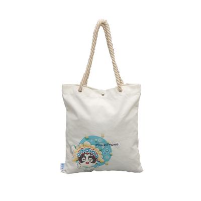 China Eco-friendly Reusable Hot Selling Custom Printed Cotton Canvas Shopping Tote Bags for sale