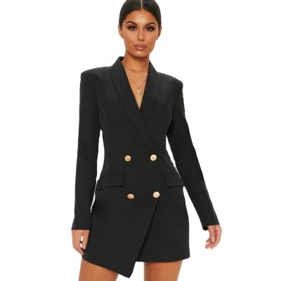 China Anti-pilling fashion casual suit jacket V collar dress suit coat shorts suit female factory wholesale one-piece dropshipping for sale