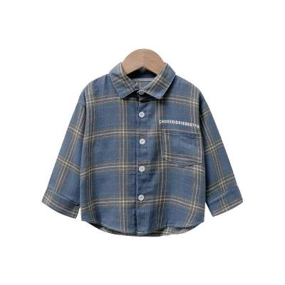 China Viable boys shirts spring and small and medium children's plaid shirts children's clothing foreign style baby lon autumn patterns for sale