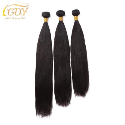 China GDY Various Length 100% Straight Hair Bundles 18inches 20inches 22inches 1B Natural Color Straight Bundle For Black Women for sale