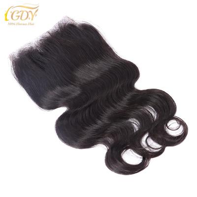 China Super Soft Natural Black Transparent Swiss Lace Body Wave 5*5 6*6 7*7 HD Hot Selling Body Wave Color Frontal Closure For Black Women for sale