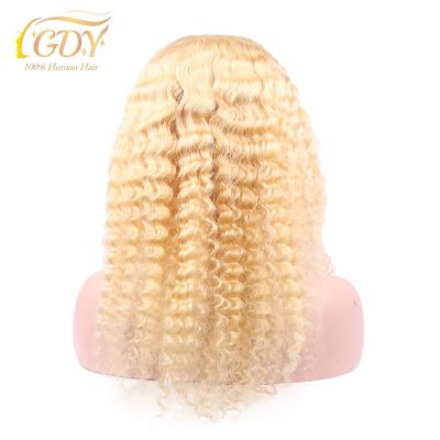 China Soft HD Lace Front T Low Part Wig Transparent Thin Deep Curly Virgin Healthy Cuticle Aligned Hair 100% GDY for sale