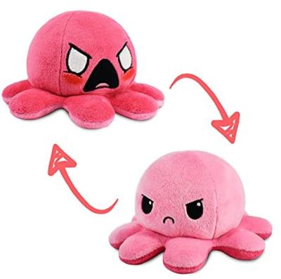 China Playing Angry Octopus Reversible , Furious Light Pink Pink Angry Plushi Toy for sale