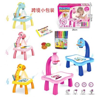 China Adjustable Kids Table Large LED 3 Pen Fluorescent Red Glow Drawing Writing Doodle Toy Board For Children for sale