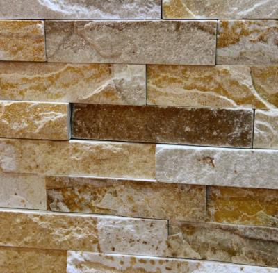 China Traditional Yellow With Natural Stone / White Stacked Sandstone Culture Stone Tiles / Natural Stone for sale