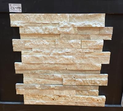 China Beige Travertine Wall Cladding Ledge Stone Price /Cheap Stacked Stone WST-004 for sale