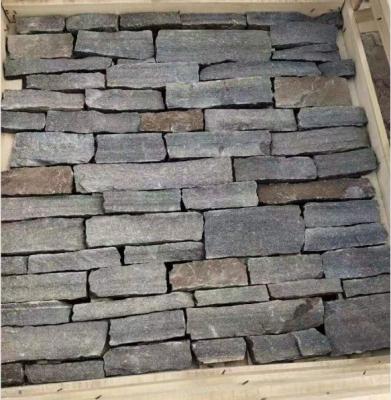 China Wonderland Natural Stone Wall Cladding Stack Modern Black Stone Stone Panels For Exterior Walls for sale