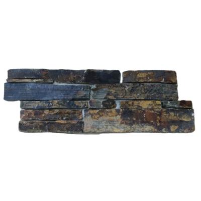 China Traditional Rusty Slate Meshed Cement Wall Tile Cladding Split Outdoor Cement Ledge Stone Rustic for sale