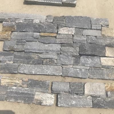 China Contemporary Stone Panel Exterior Wall Rusty Slate Cement Stacked Ledge Natural Stone for sale