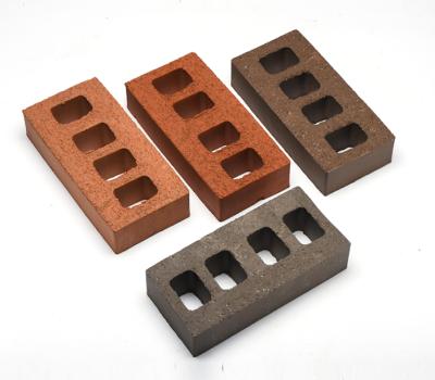 China Corner Bricks Perforated Hollow Clay Bricks with Low Price for Exterior and Interior Wall Decoration for sale