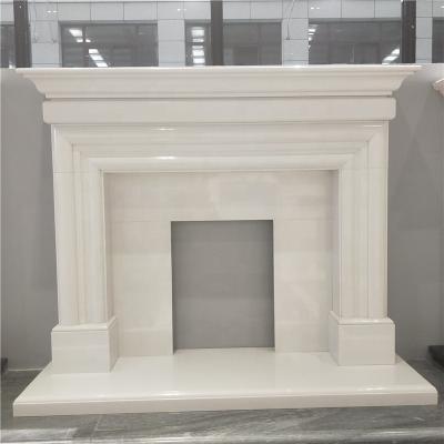 China Artificial marble white surround modern fireplace mantel/firplace/stone fireplace for sale