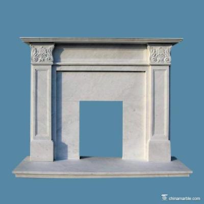 China Traditional Decorative Freestanding Marble Stone Fireplace Mantel Surround for sale