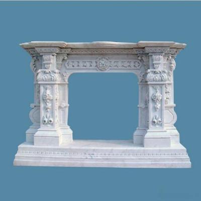 China modern white marble fireplace/stone fireplace mantel for sale