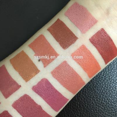 China Matte Liquid Lipgloss Lipstick Earth velvet waterproof wholesale lippie 18 matte liquid colors custom tone / camel color for sale