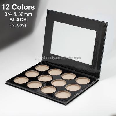 China EYE Private Label Gloss Eyeshadow Palette Custom 12 Colors White Eyeshadow Palette For Makeup for sale