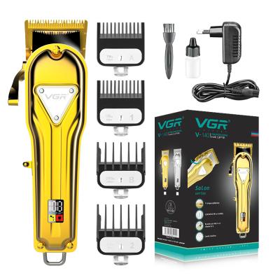 China Professional Hotel VGR Barber All-Metal High Quality Hair Trimmer Machine V-140 Electric Clippers With LED Display for sale