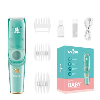 China Hotel VGR V-151 Low Noise Professional Ceramic Electric Baby Hair Clipper Blades Hair Trimmers for Kids with 3 Comb Guide for sale