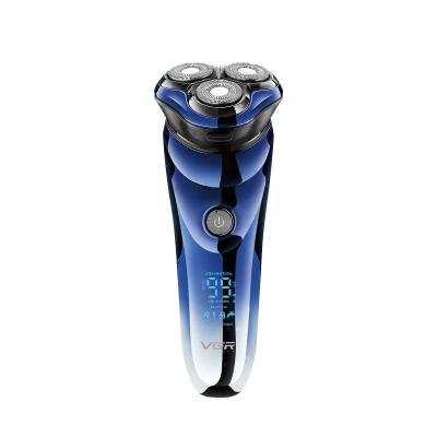 China VGR V-305 Triple Blade IPX7 Beard Shaver Washable Waterproof Rechargeable Electric Shaver For Men With LED Display for sale