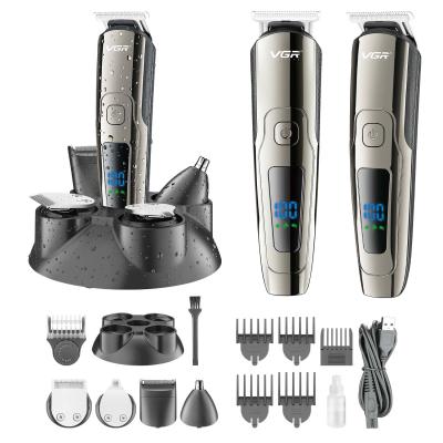 China VGR V-103 4in1 Outdoor Men's Grooming Kit Barber Clippers Set Professional Rechargeable Electric Nose and Body Trimmer for sale