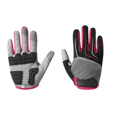 China Breathable Custom Logo Breathable Mountain Bike Racing Gloves Full Finger Cycling Gloves for sale