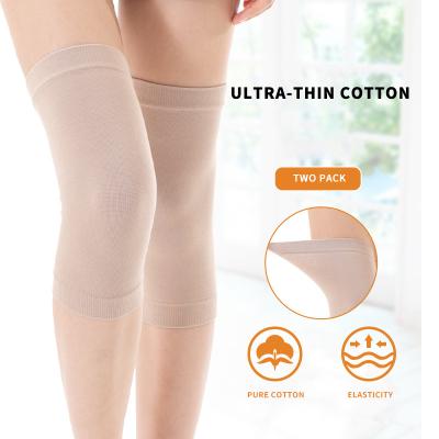 China Comfortable Breathe Free Sporty Summer Knee Support Cotton Knee Brace Elastic Protective Sleeve for sale