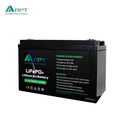 China 1280Wh Lithium-Ionen-Rv-Batterie RPT 12V 100Ah LiFePO4-Batterie zu verkaufen