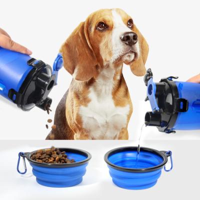 China Sustainable New sales collapsible leak-proof puppy bottle outdoor walking portable travel pet water cup bottle feeder for dogs cats pet for sale