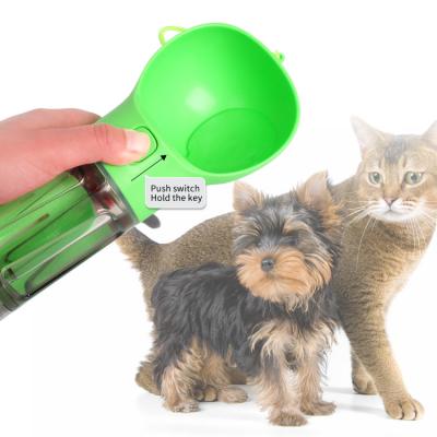 China Sustainable Amazon new popular travel outdoor outdoor portable 2-in-1 leak-proof pet dog and cat water cup waterer for sale