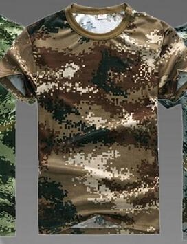 China LOVESLF Good Quality Camouflage Viable Custom Short Sleeve Military T-Shirt for sale