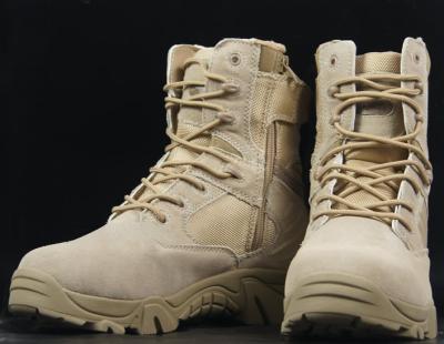 China 2016 loveslf desert color good quality genuine leather 9.5 inch genuine leather tactical boots for sale