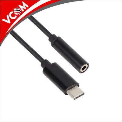 China Customize audio type to. VCOM Logo Brand DAC Support Type C Cable Adapter USB C to 3.5mm Earphone Jack for sale