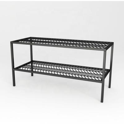 China Industrial Double-layer Wall Shoe Rack Single Entrance Steel Shelves for sale