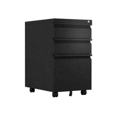 China Modern 3 Drawer Movable Rolling Filing Cabinet Under Office Storage Cabinet for sale