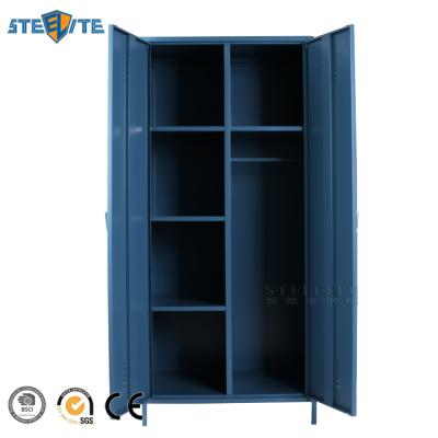 China Wardrobe Knock Down Structure Portable Bedroom Clothes Closet Wardrobe for sale