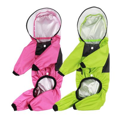 China Durable Large Dog Waterproof Pet Adjustable Dog Clothes Waterproof Lightweight Rain Jackets for sale