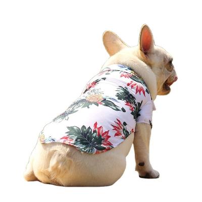 China LEISURE Pet Summer T-shirt Hawaii Style Small Medium Flora Cat Shirt Sweatshirt For Large Dog Puppy for sale