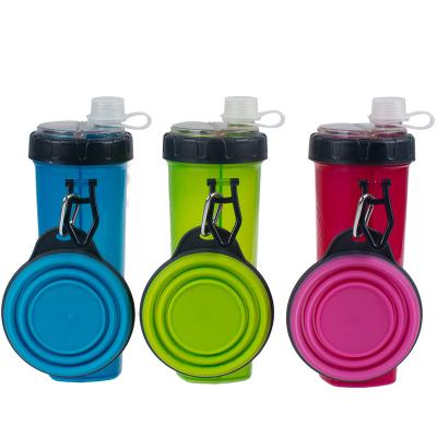 China Viable Wholesale Custom Products Collapsible Pet and Travel Bowl Water Bottle for sale