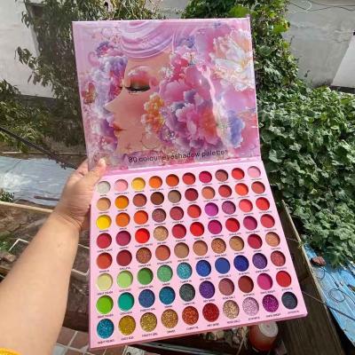 China Matte Metallic Shimmer Waterproof Eyeshadow Palette 80 Colors Long Lasting for sale