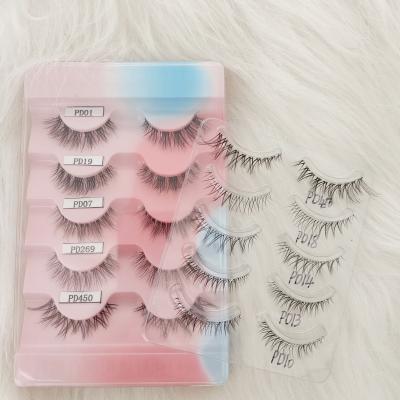 China 25-30 Mink Eyelash Clear Band False 3D False Eyelashes Invisible Lashes Luxury Wholesale Vegan Strip Eyelashes Strip 3D Periods for sale