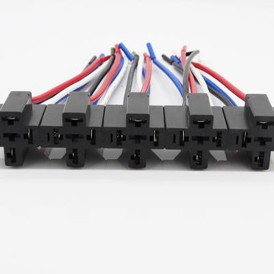 China 30A/40A Universal Auto Relay KKA-WH-US 5 PIN Automotive Relay Harness - Heavy Duty 14+16AWG Tinned Copper Wire Harness for sale