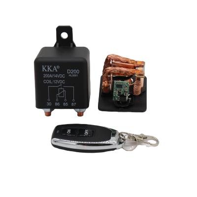 China AgSnO2 KKA-D200RC 200A car starter relay, 24V 1.8W auto relay with remote controller to save battery power for sale