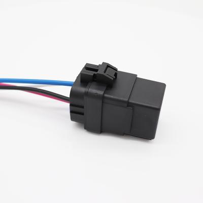 China AgSnO2 KKA-B4 40A 12V 4pin universal automotive relay waterproof relay and harness kit, with metal bracket, JD1912 car relay for sale