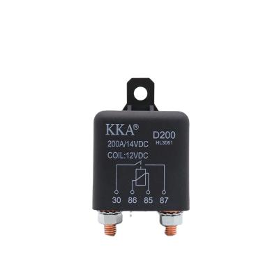 China AgSnO2 KKA-D200RC Heavy Duty Car Starter 200amp Auto Relay 12V 1.8W for sale