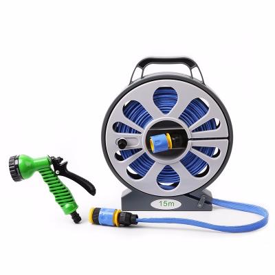 China 15m Retractable Garden Hose Flat Reel Adjustable for sale