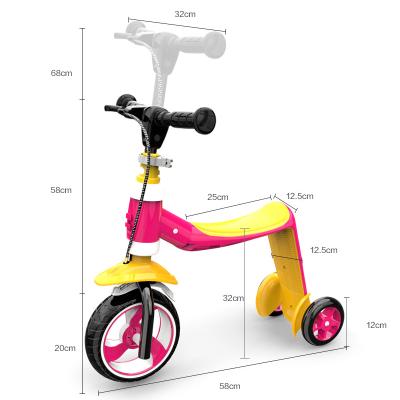 China Easy Bar Control Wheel For Kids 2-in-1 Kick Scooter With Folding Toddler With Removable Seat Scooters For Kids for sale