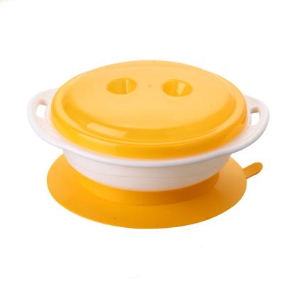 China P.P. 2017 New Fashion BPA Free Plastic Suction Baby Training Bowl With Lid Kids Feeding Bowl for sale