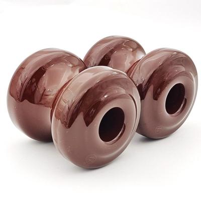 China High Voltage Low Voltage ANSI American Standard Porcelain Ceramic Coil Coil Brown Electrical Insulators for sale